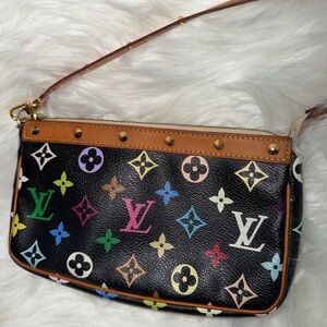 Louis Vuitton Black Multicolor Monogram Pochette